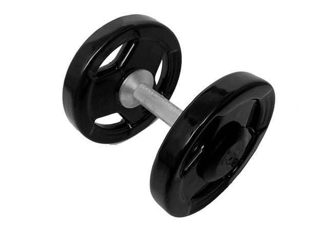 Dumbell Sport Emborrachado Pegada Recartilhada  