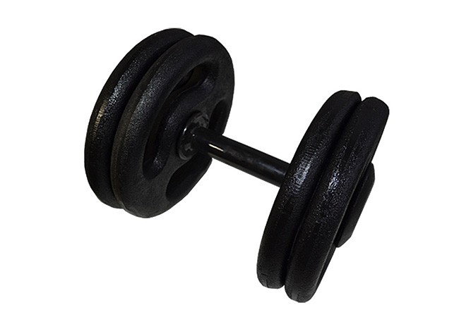 Dumbbell Tradicional Pintado Pegada Emborrachada