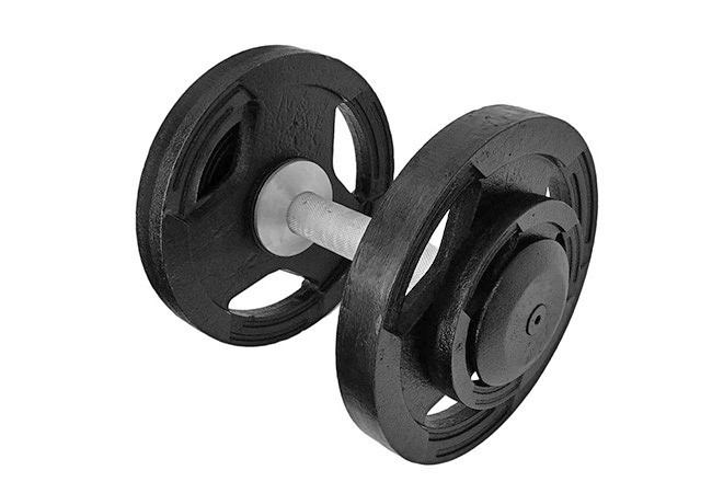 Dumbbell Sport Pintado com Pegada Recartilhada